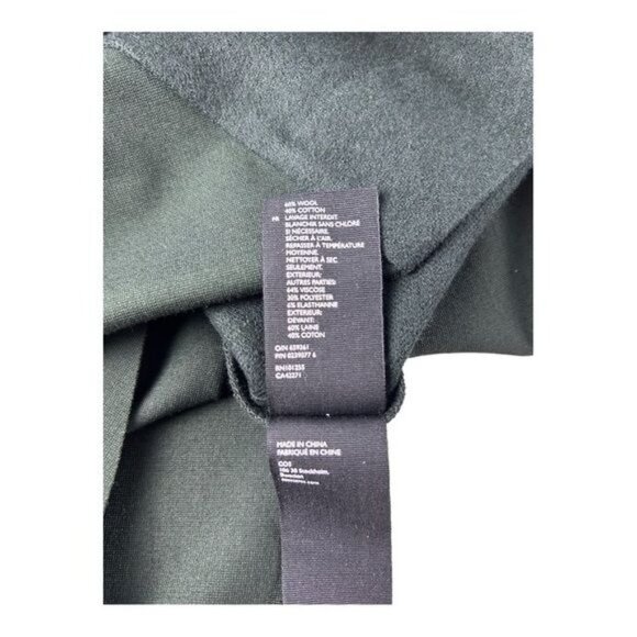 COS Women's‎ Wool Contrast Panel Front Green  Jersey Knit Dress Size M - Picture 9 of 10